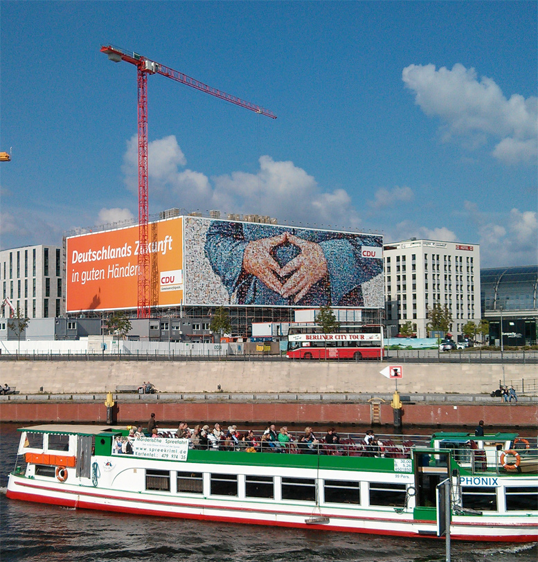 Merkel Plakat fotografiert mit Nexus 4